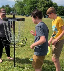 Disc golf at 2024 camp