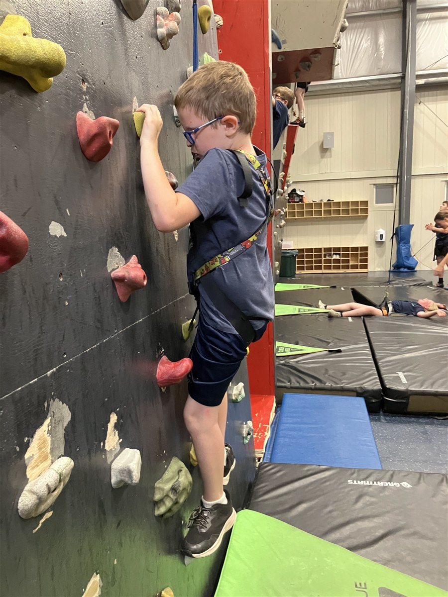 Rock climbing at 2024 camp