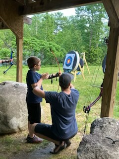 MOBALE athlete at the archery range
