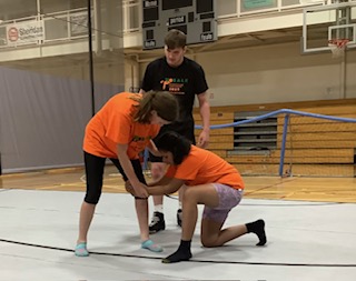 MOBALE athlete demonstrating a wrestling technique